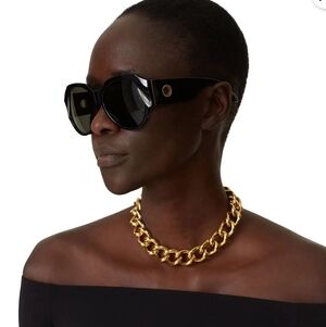 Linda Farrow Christie Black Oversized Sunglasses